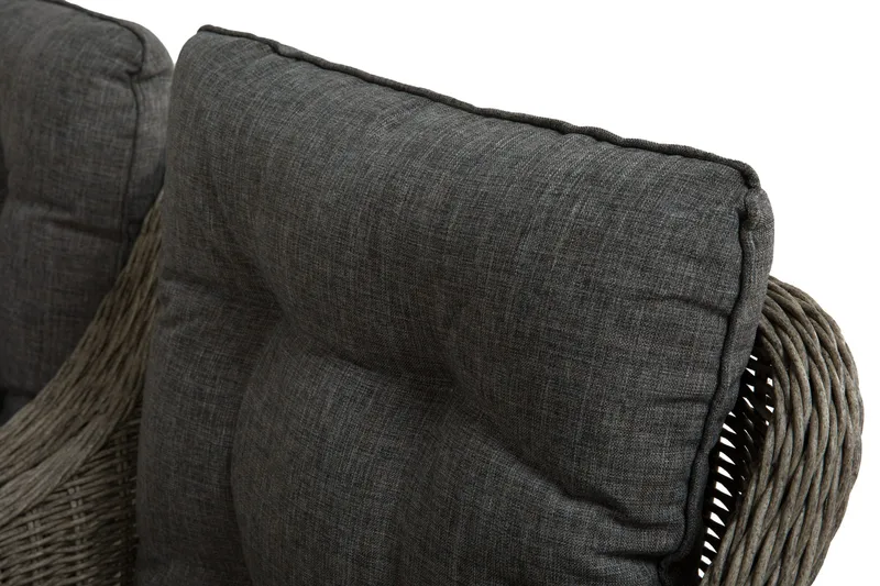 Marcus Matgrupp 200 + 6 Fåtöljer m Dyna - Grå - Utemöbler - Utegrupp - Matgrupper utomhus