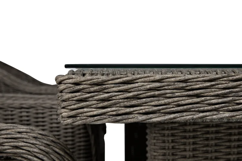 Marcus Matgrupp 200 + 6 Light Fåtöljer m Dyna - Grå - Utemöbler - Utegrupp - Matgrupper utomhus