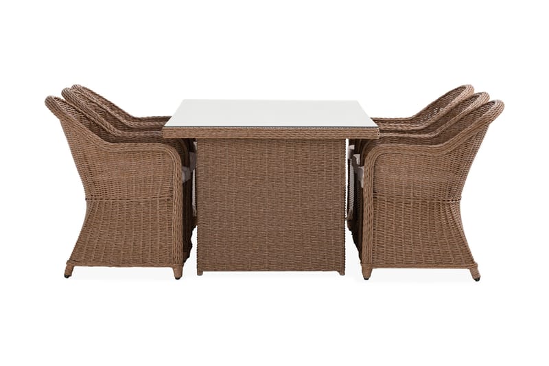 Marcus Matgrupp 200 + 6 Light Fåtöljer m Dyna, Natur