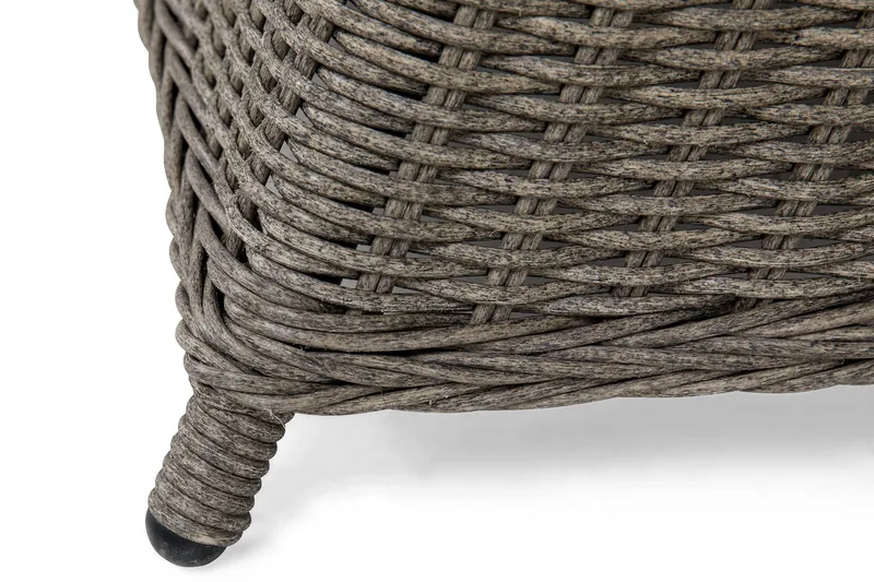 Marcus Matgrupp Utomhus 140 Rund + 4 Light Fåtöljer m Dyna - Grå - Utemöbler - Utegrupp - Matgrupper utomhus