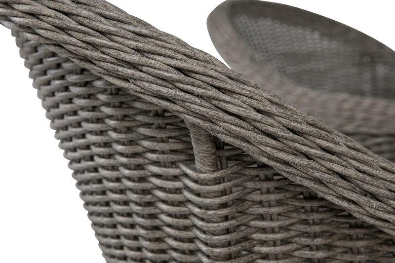 Marcus Matgrupp Utomhus 140 Rund + 4 Light Fåtöljer m Dyna - Grå - Utemöbler - Utegrupp - Matgrupper utomhus