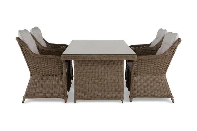 Marcus Matgrupp Utomhus 200 + 4 Fåtöljer m Dyna, Natur