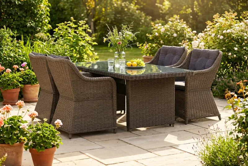 Marcus utomhus matgrupp 160x90 cm med 4 Marcus utefåtöljer - Grå - Utemöbler - Utegrupp - Matgrupper utomhus