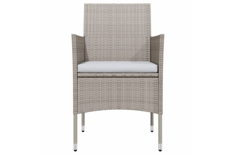 Matgrupp Utomhus för trädgården med dynor 7 delar beige och svart - Beige - Utemöbler - Utegrupp - Matgrupper utomhus