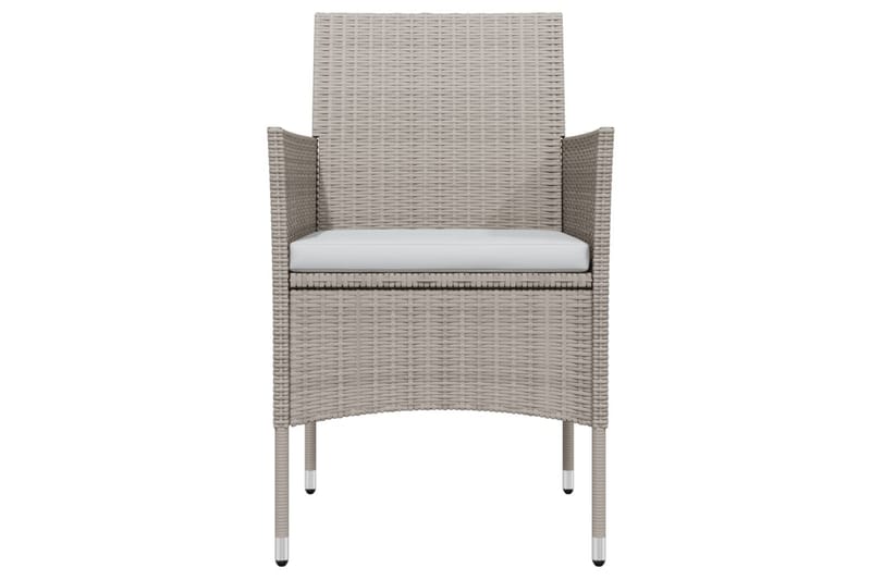 Matgrupp Utomhus för trädgården med dynor 9 delar beige och svart - Beige - Utemöbler - Utegrupp - Matgrupper utomhus