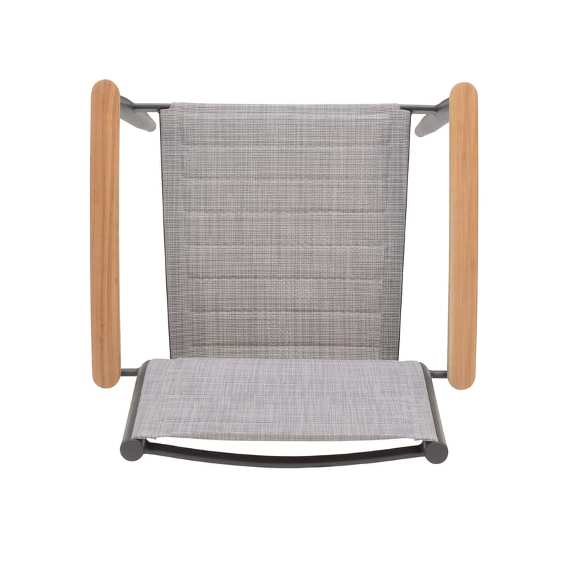 Matgrupp för utomhusbruk TOPAZ 144 cm 4 karmstolar - magnesiumgrå - Utemöbler - Utegrupp - Matgrupper utomhus