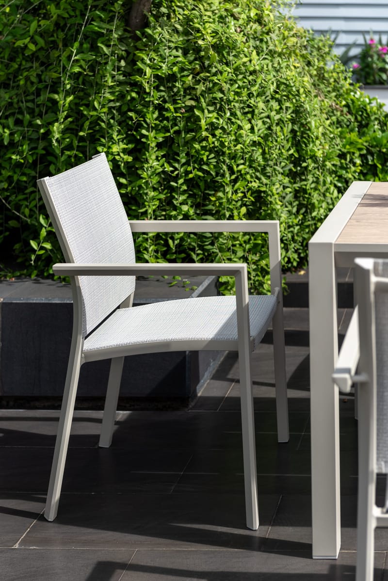 Matgrupp för utomhusbruk Urbanite 160 cm 4 karmstolar - grå - Utemöbler - Utegrupp - Matgrupper utomhus