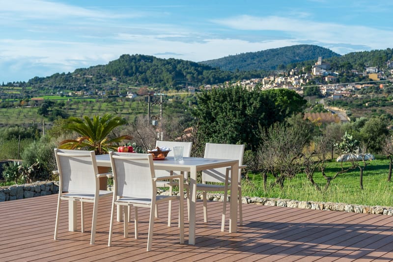 Matgrupp för utomhusbruk Urbanite 160 cm 4 karmstolar - grå - Utemöbler - Utegrupp - Matgrupper utomhus