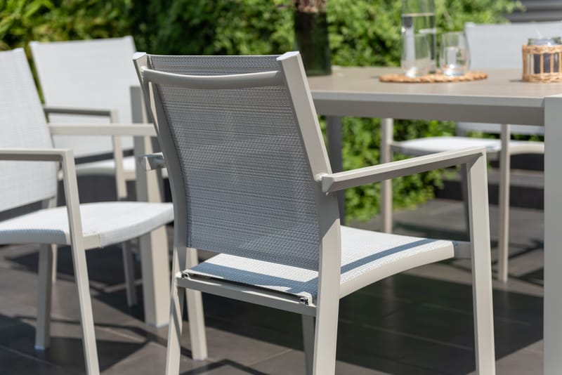 Matgrupp för utomhusbruk Urbanite 160 cm 6 karmstolar - grå - Utemöbler - Utegrupp - Matgrupper utomhus