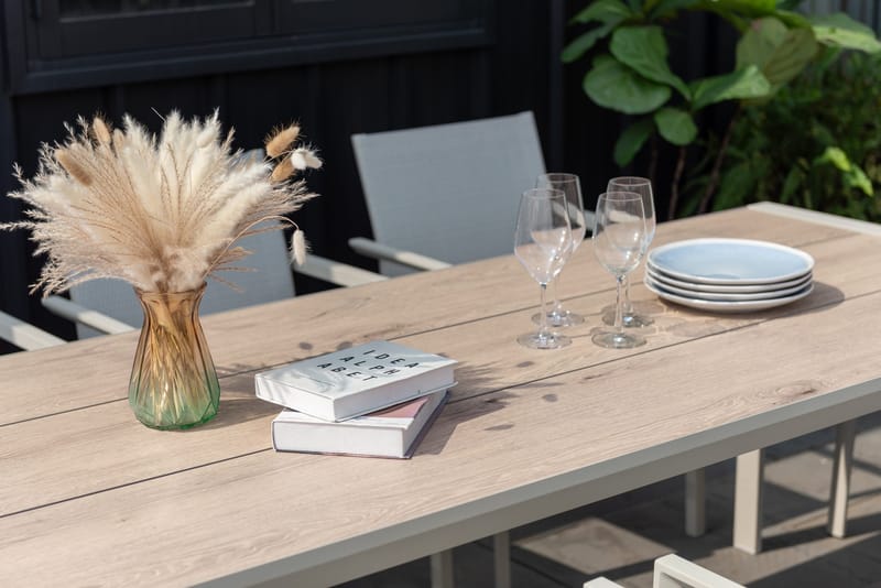 Matgrupp för utomhusbruk Urbanite 205 cm 6 karmstolar - grå - Utemöbler - Utegrupp - Matgrupper utomhus