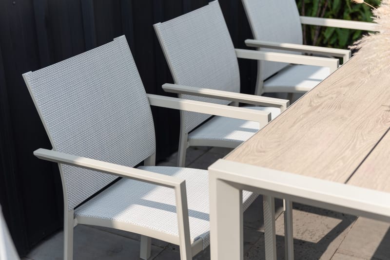 Matgrupp för utomhusbruk Urbanite 205 cm 6 karmstolar - grå - Utemöbler - Utegrupp - Matgrupper utomhus