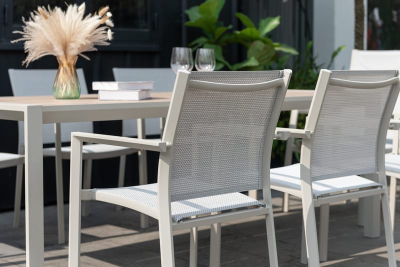 Matgrupp för utomhusbruk Urbanite 205 cm 6 karmstolar - grå - Utemöbler - Utegrupp - Matgrupper utomhus