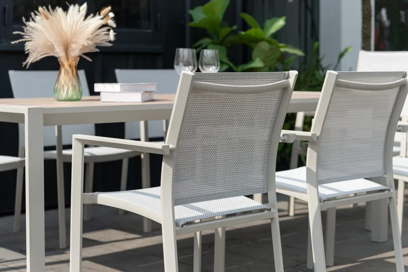 Matgrupp för utomhusbruk Urbanite 205 cm 8 karmstolar - grå - Utemöbler - Utegrupp - Matgrupper utomhus