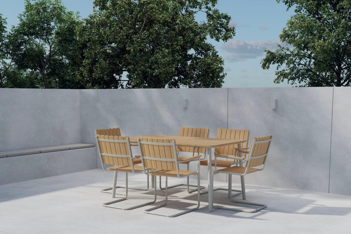 Matgrupp Holmsund med 6 Stolar Utomhus - Natur