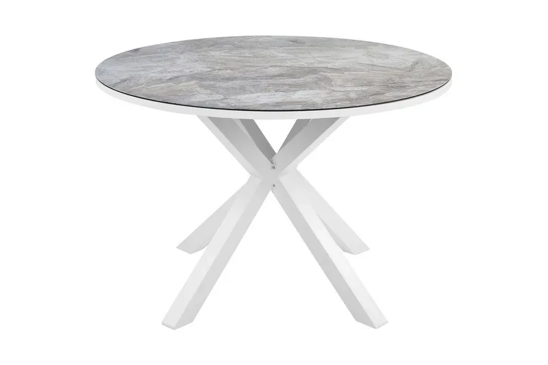 Matgrupp Maletto/Cosoleto Vit/Grå/Silver - Vit/Grå/Silver - Utemöbler - Utegrupp - Matgrupper utomhus