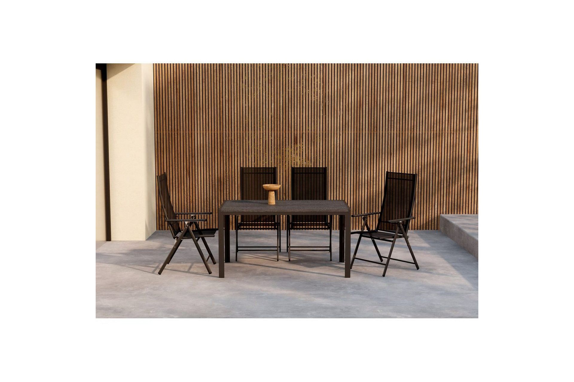 Matgrupp Mirko 140x80x74, Levanzo - Svart