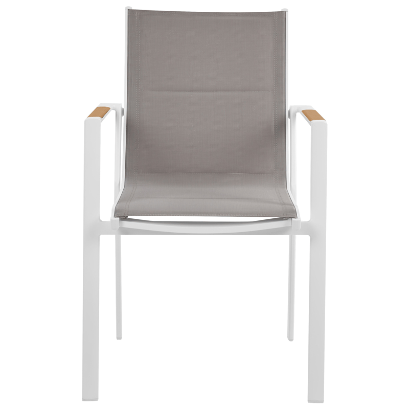 Matgrupp utomhus 4-Sits Maletto/Busseto - Vit/grå/transparent/brun - Utemöbler - Utegrupp - Matgrupper utomhus