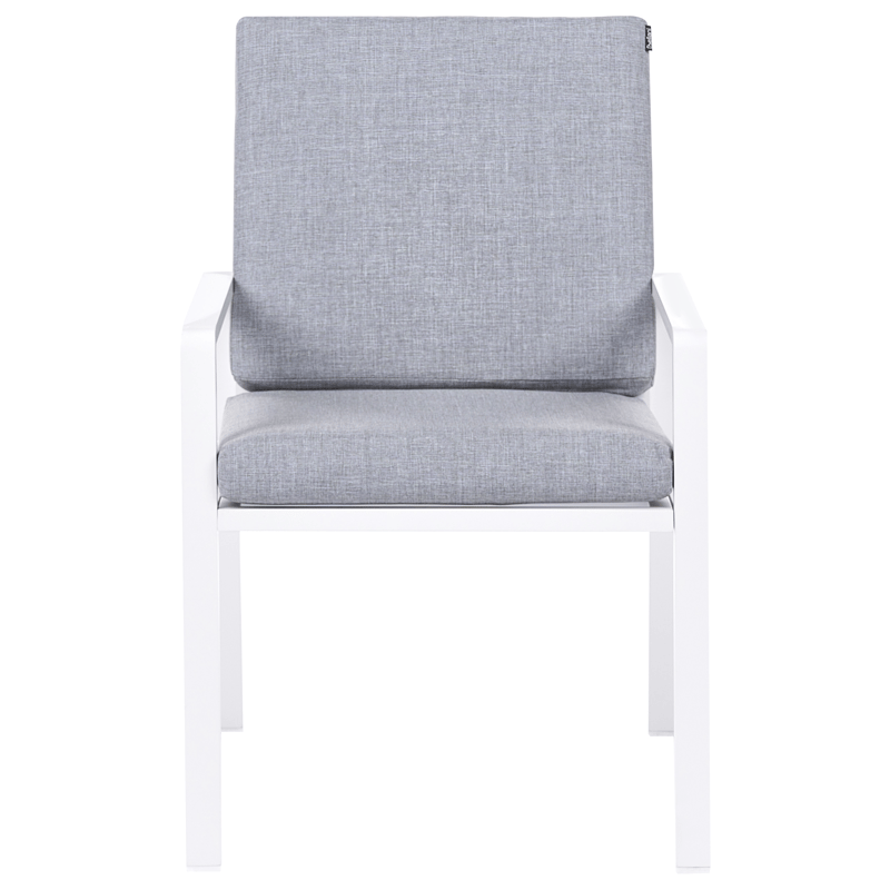 Matgrupp utomhus 4-Sits Visso - vit/grå/beige - Utemöbler - Utegrupp - Matgrupper utomhus