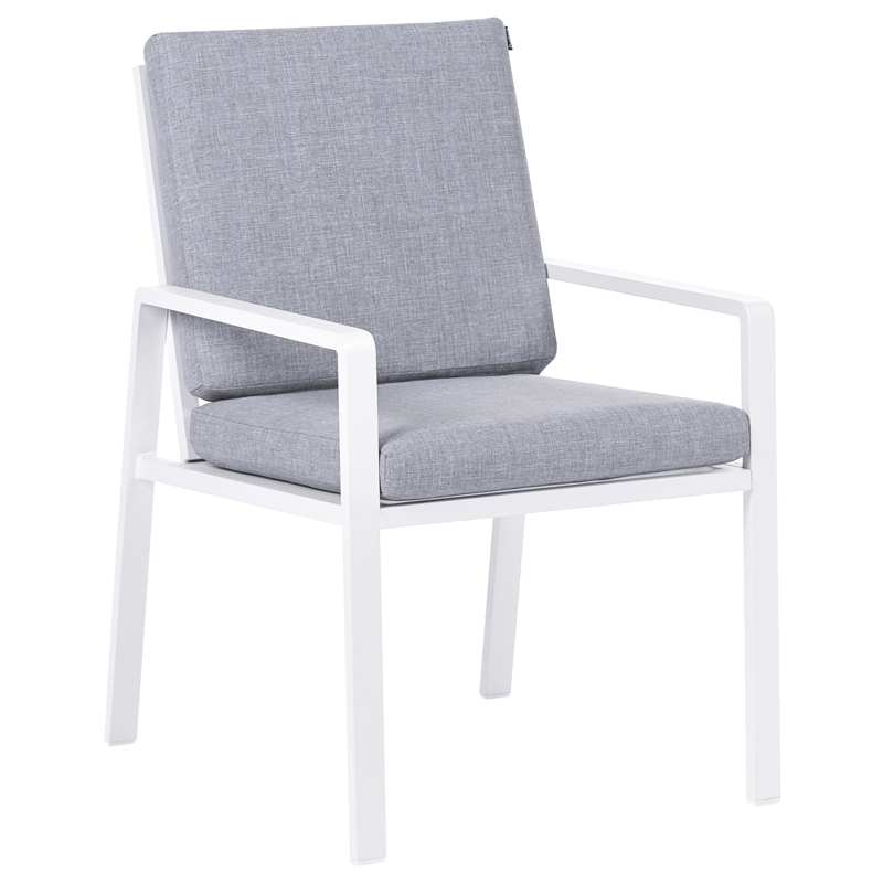 Matgrupp utomhus 4-Sits Visso - vit/grå/beige - Utemöbler - Utegrupp - Matgrupper utomhus