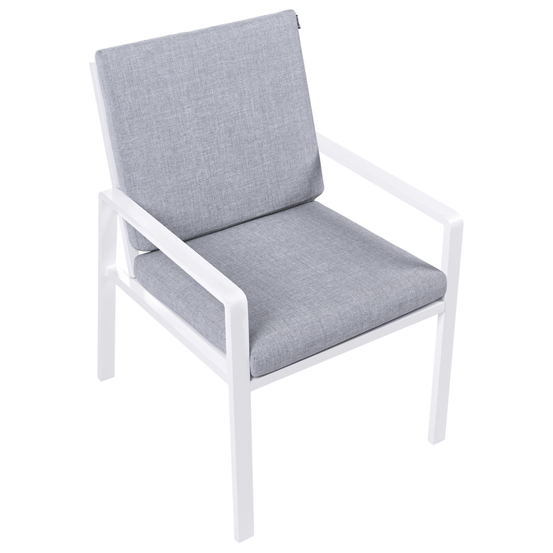 Matgrupp utomhus 4-Sits Visso - vit/grå/beige - Utemöbler - Utegrupp - Matgrupper utomhus