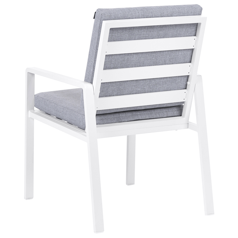 Matgrupp utomhus 4-Sits Visso - vit/grå/beige - Utemöbler - Utegrupp - Matgrupper utomhus