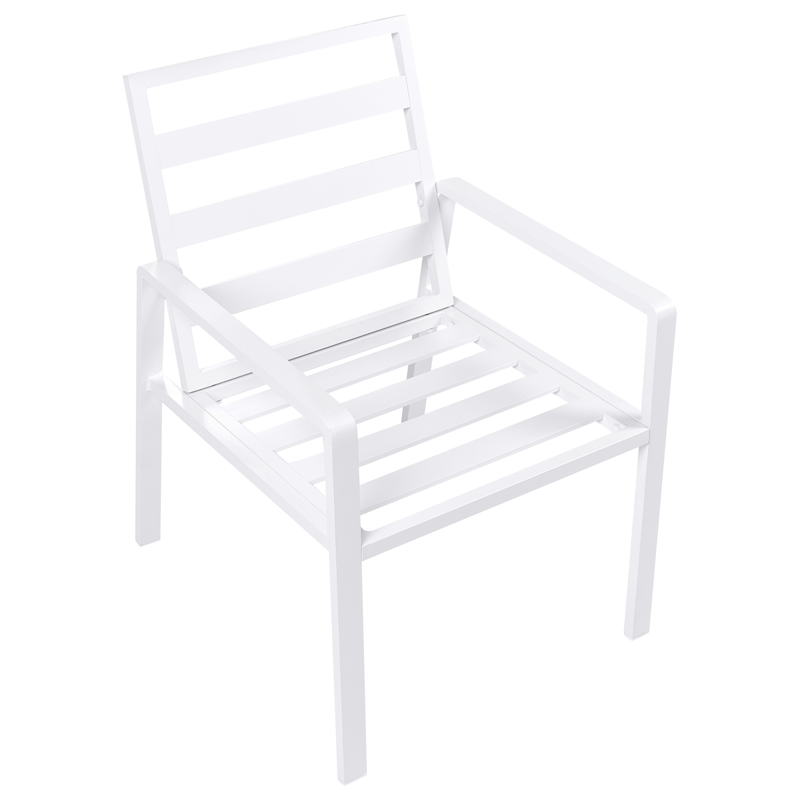 Matgrupp utomhus 4-Sits Visso - vit/grå/beige - Utemöbler - Utegrupp - Matgrupper utomhus