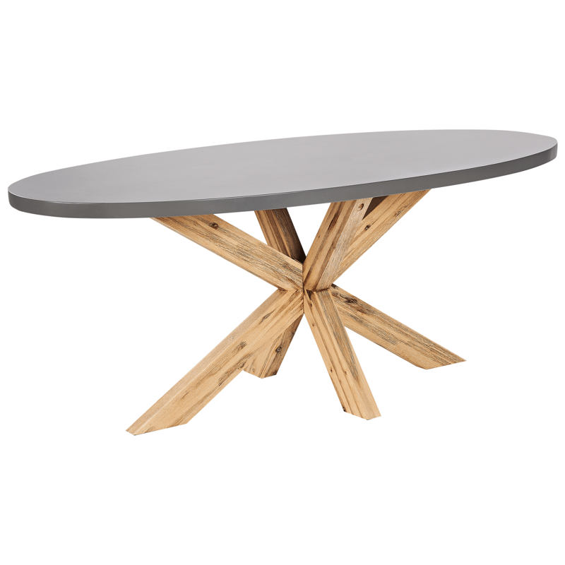 Matgrupp utomhus 6-Sits Oristano med Kuddar Betong - beige - Utemöbler - Utegrupp - Matgrupper utomhus