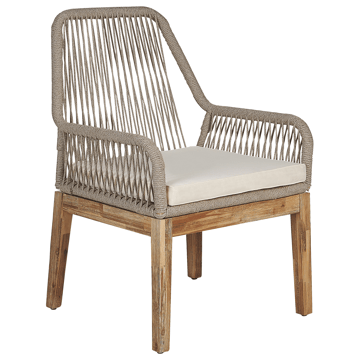 Matgrupp utomhus 6-Sits Oristano med Kuddar Betong - beige - Utemöbler - Utegrupp - Matgrupper utomhus