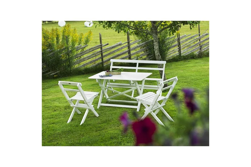Matgrupp Utomhus Hillerstorp Torpet Vit - Utemöbler - Utegrupp - Matgrupper utomhus