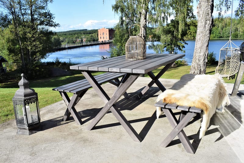 Matgrupp Utomhus Scottsdale 150 cm + 4 Kungshamn Stol Shabby Chic - KWA - Utemöbler - Utegrupp - Matgrupper utomhus