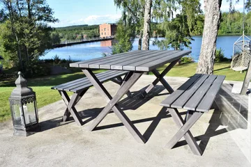 Matgrupp Utomhus Scottsdale 150 cm + 4 Kungshamn Stol Shabby Chic - KWA - Utemöbler - Utegrupp - Matgrupper utomhus