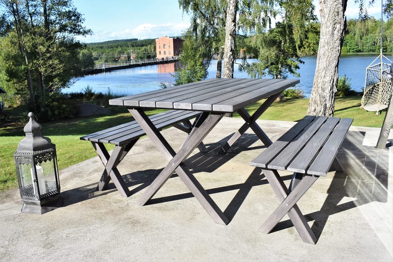 Matgrupp Utomhus Scottsdale 150 cm + 4 Kungshamn Stol Shabby Chic - KWA - Utemöbler - Utegrupp - Matgrupper utomhus
