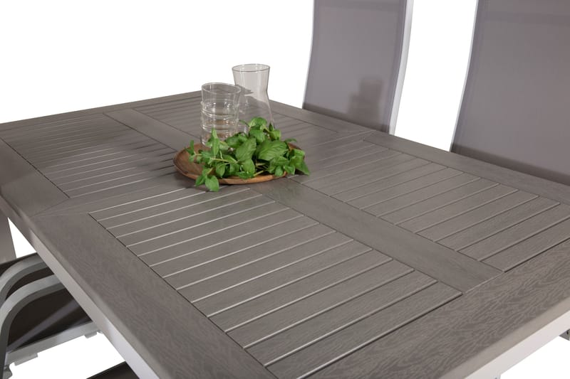 Albany Förlängningsbar Matgrupp Utomhus 152cm + 4 Copacabana Stolar - Vit - Utemöbler - Utegrupp - Matgrupper utomhus