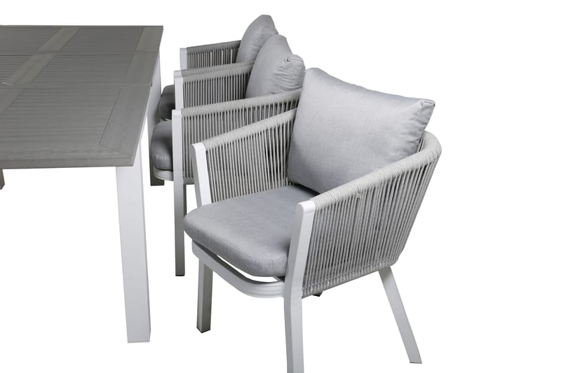 Albany Förlängningsbar Matgrupp Utomhus 152cm + 6 Virya Stolar - Svart/Natur - Utemöbler - Utegrupp - Matgrupper utomhus