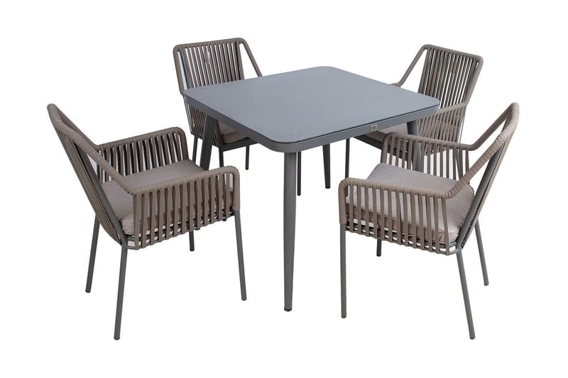 Andros Matgrupp Utomhus med 4 Utestolar