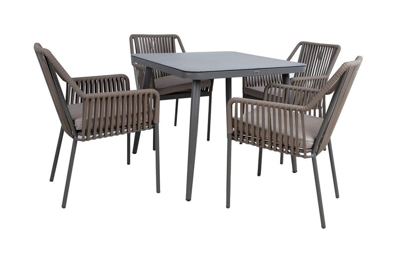 Andros Matgrupp Utomhus med 4 Utestolar - Utemöbler - Utegrupp - Matgrupper utomhus