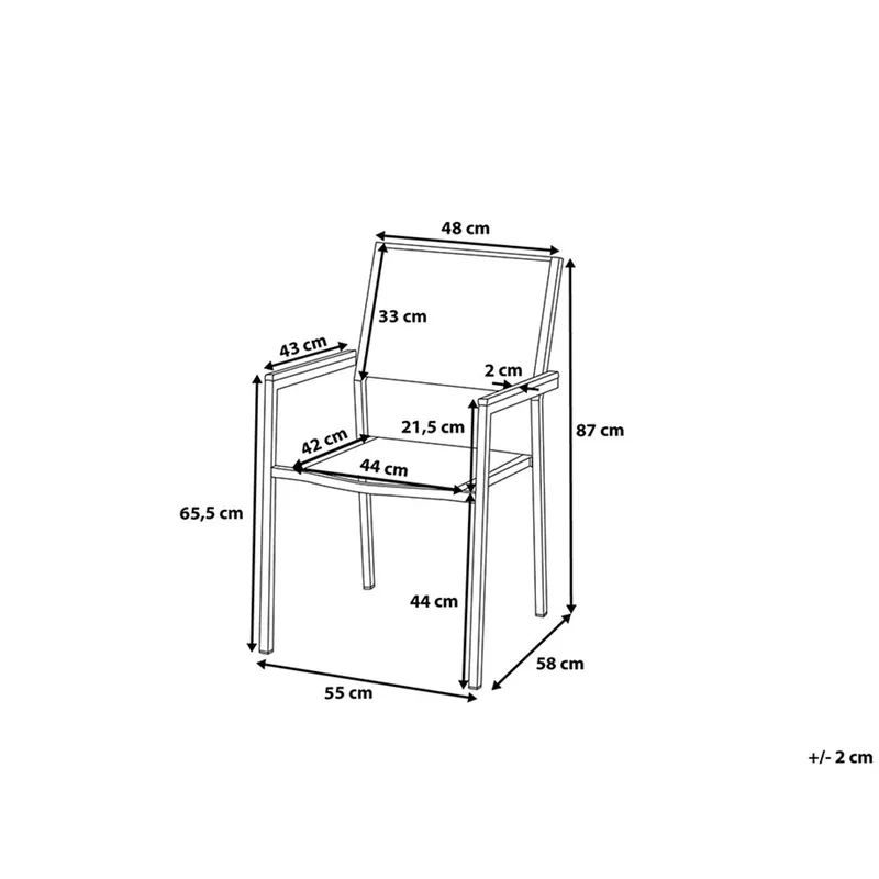 Bacoli Matgrupp Utomhus 180 cm + 6 Utestolar - Grå - Utemöbler - Utegrupp - Matgrupper utomhus