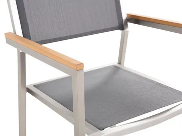Bacoli Matgrupp Utomhus 180 cm + 6 Utestolar - Grå - Utemöbler - Utegrupp - Matgrupper utomhus