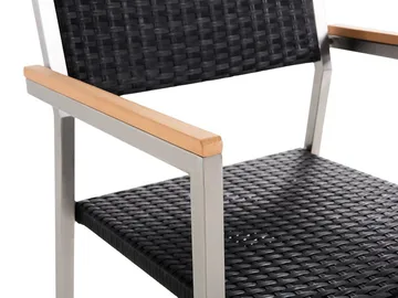 Bacoli Matgrupp Utomhus 180 cm + 6 Utestolar - Grå - Utemöbler - Utegrupp - Matgrupper utomhus