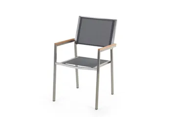 Bacoli Matgrupp Utomhus 180 cm + 6 Utestolar - Svart - Utemöbler - Utegrupp - Matgrupper utomhus