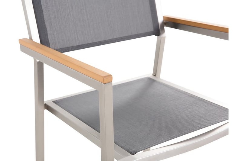 BACOLI Matgrupp Utomhus 180 cm Svart + 6 Utestolar - Utemöbler - Utegrupp - Matgrupper utomhus