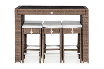 BAHAMAS Barset Utomhus med 6 Barstolar Sand
