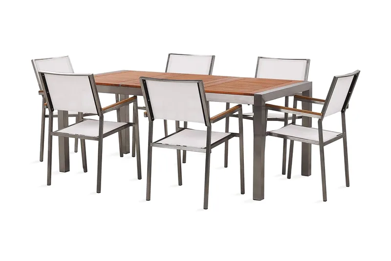 Bofors Matgrupp Utomhus + 6 Rottingstolar, Brun