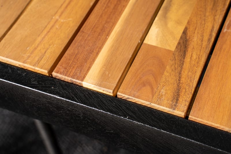 Bois Matgrupp Utomhus 200cm + 6 Anna Karmstolar - Svart/Grå - Utemöbler - Utegrupp - Matgrupper utomhus