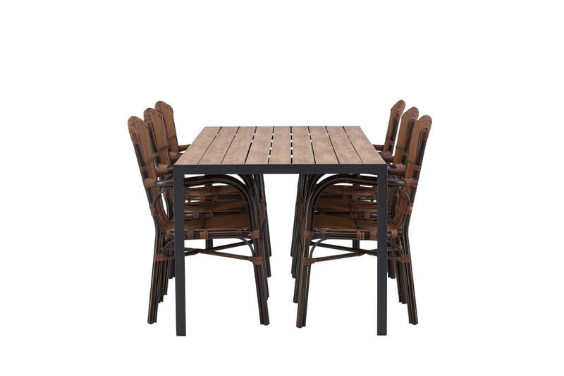 Break Matgrupp 205 cm + 6 st Galera Karmstolar Brun - Brun - Utemöbler - Utegrupp - Matgrupper utomhus