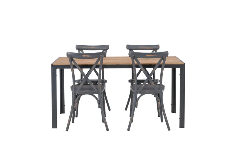 Break Matgrupp Utomhus 150 cm + 4 st Tablas Matstolar - Brun/Mörkgrå - Utemöbler - Utegrupp - Matgrupper utomhus