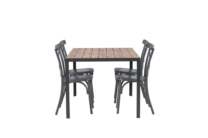 Break Matgrupp Utomhus 150 cm + 4 st Tablas Matstolar - Brun/Mörkgrå - Utemöbler - Utegrupp - Matgrupper utomhus