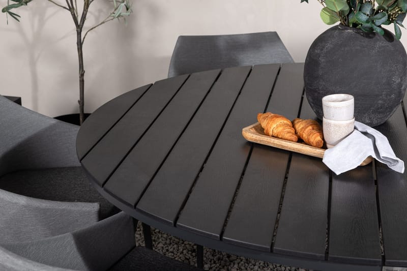 Break Matgrupp Utomhus Rund 150 cm + 6 Spoga Matstol - Svart - Utemöbler - Utegrupp - Matgrupper utomhus