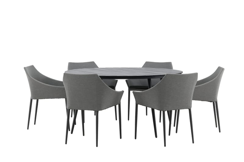 Break Matgrupp Utomhus Rund 150 cm + 6 Spoga Matstol - Svart - Utemöbler - Utegrupp - Matgrupper utomhus