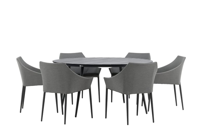 Break Matgrupp Utomhus Rund 150 cm + 6 Spoga Matstol - Svart - Utemöbler - Utegrupp - Matgrupper utomhus